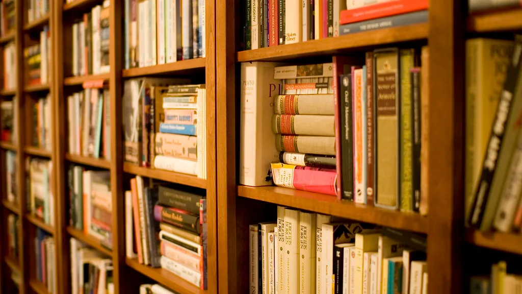 Books on shelves