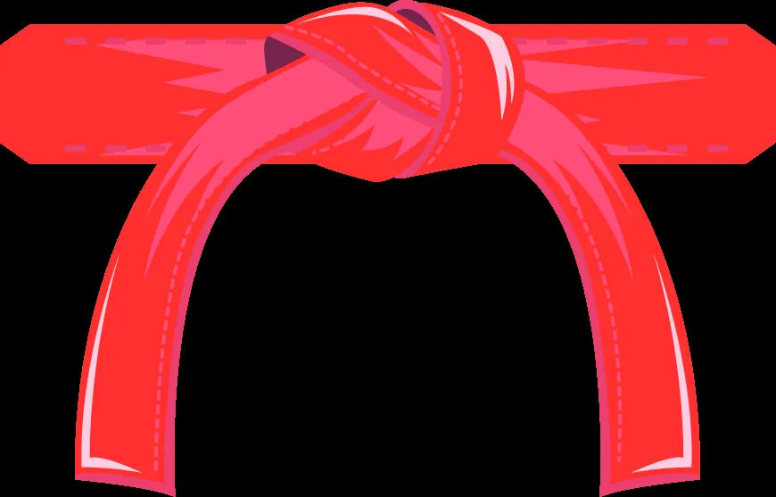 Karate red belt