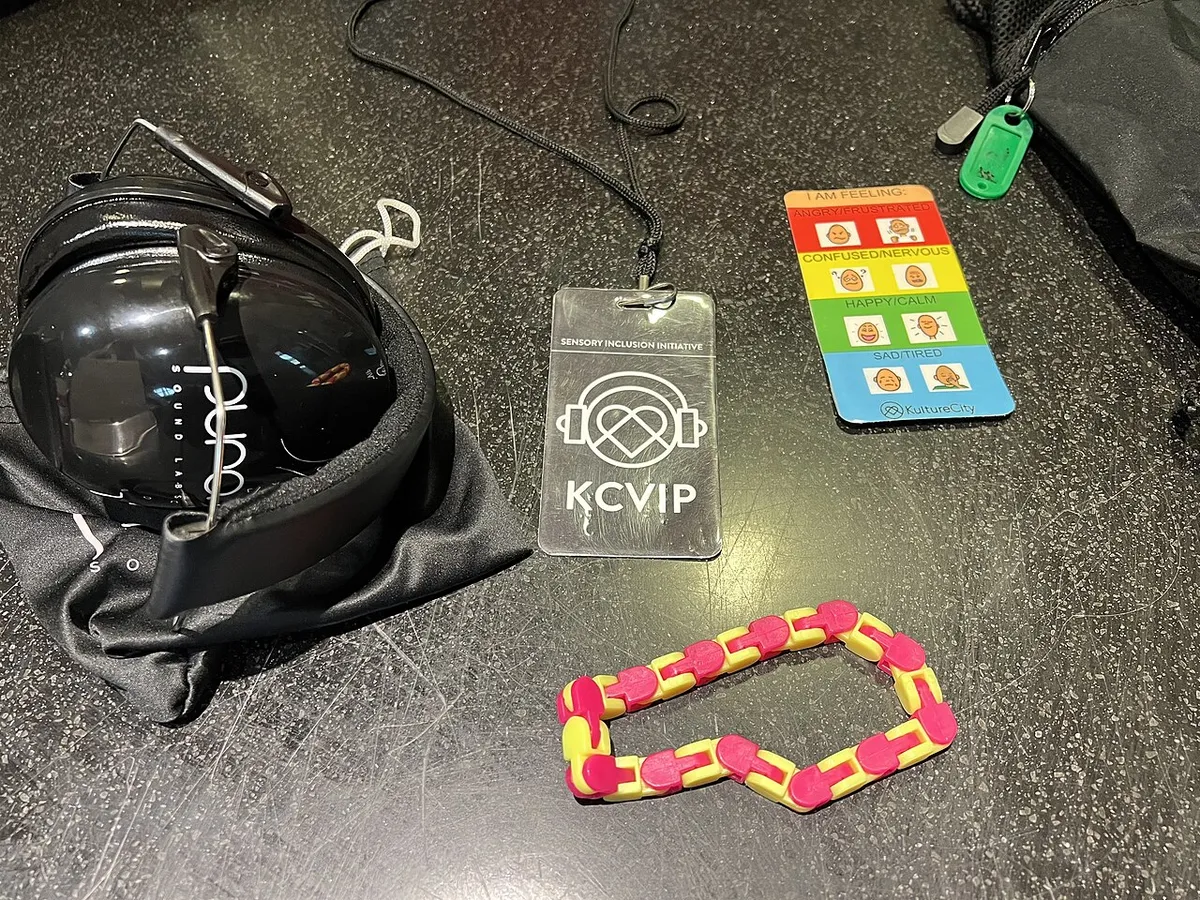 Sensory inclusion bag contents