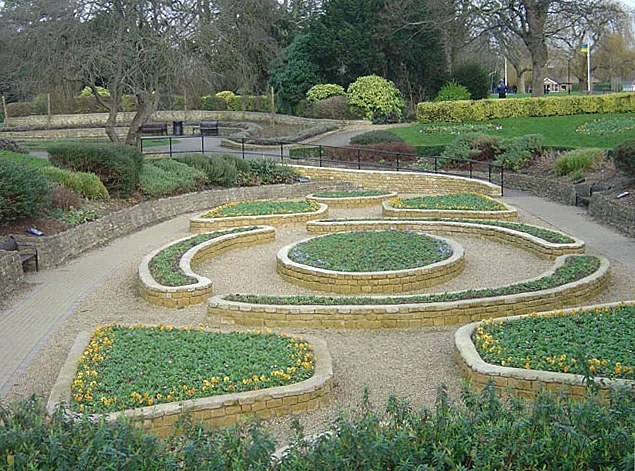 Sunken garden, Central Park, Peterborough